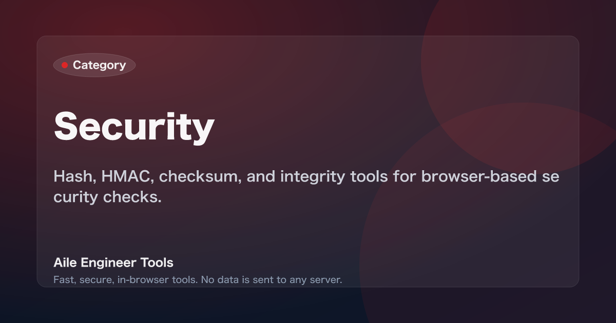 Security - Aile Engineer Tools