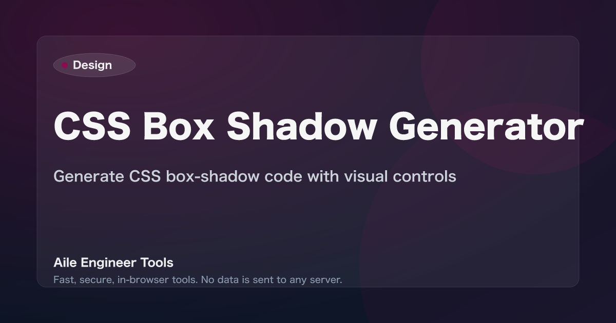 CSS Box Shadow Generator - Generate CSS box-shadow code with visual controls