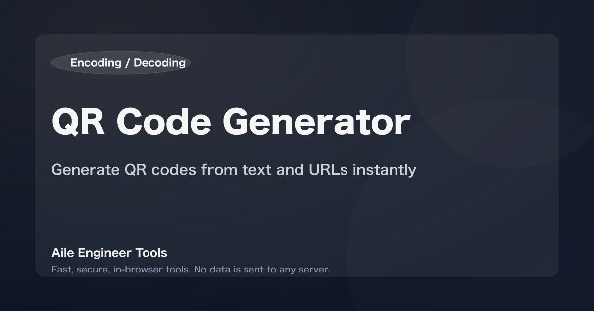QR Code Generator - Generate QR codes from text and URLs instantly