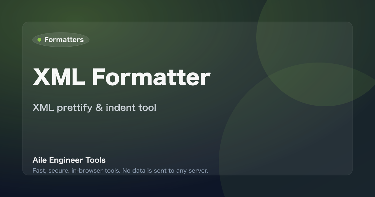 XML Formatter - XML prettify & indent tool